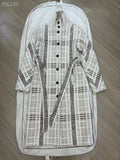 Belted Straight Wool-Blend Coat