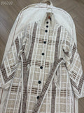 Belted Straight Wool-Blend Coat